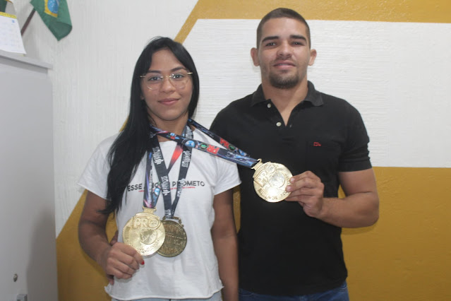 Caraubenses Vanessa Gurgel e Bruna Isabelly são campeões de jiu-jitsu em Natal