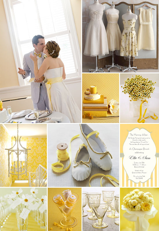 A Springtime Yellow And White Wedding