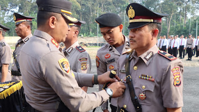 Kapolres Muratara Pimpin Serah Terima Jabatan 5 (Lima) Perwira Polres Muratara Polda Sumsel