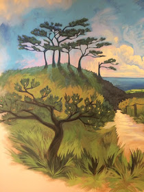 Torrey Pines, Torrey Pines art, Torrey Pines painting, Torrey Pines mural, Portland Muralist