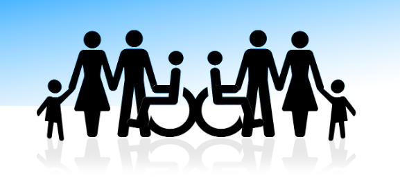 Figuras en pictogramas que representan a las personas con discapacidad