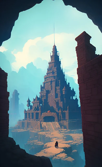 Castelo em um cenário antigo de fantasia