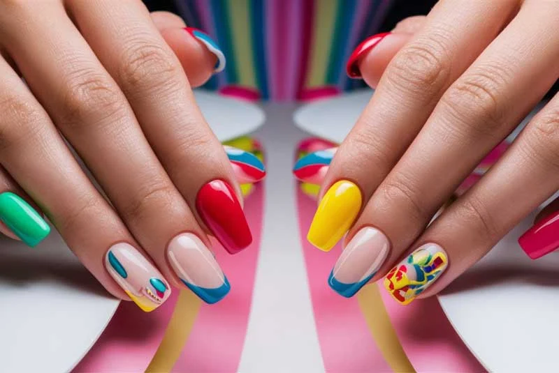 Simple Nail Designs: French Tip with a Colorful Twist