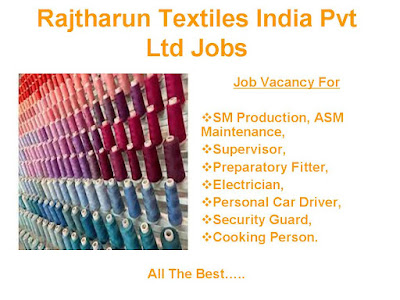 Rajtharun Textiles India Pvt Ltd Jobs