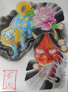 Japanese Hannya Mask Tattoo Design 5