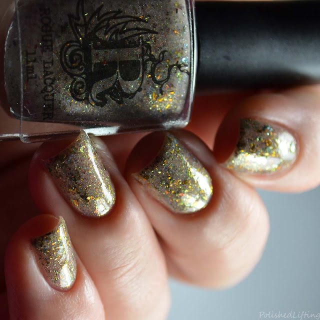 sandy holo flakie nail polish