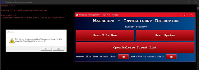Scan single files for ys808e.exe or Random.exe with Malscope Antivirus