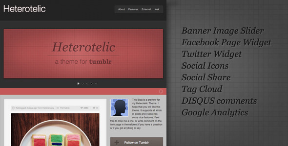 Heterotelic Tumblr Theme - Blog Tumblr