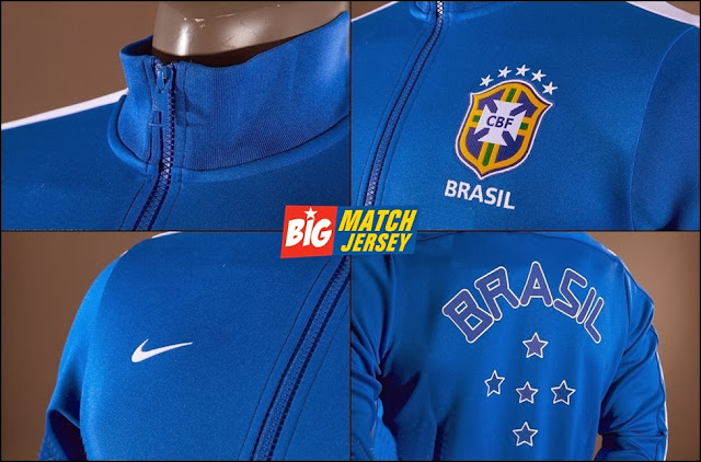 Jaket Grade Ori Nike Brazil Biru Authentic 2013/2014