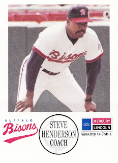 Steve Henderson 1990 Buffalo Bisons card