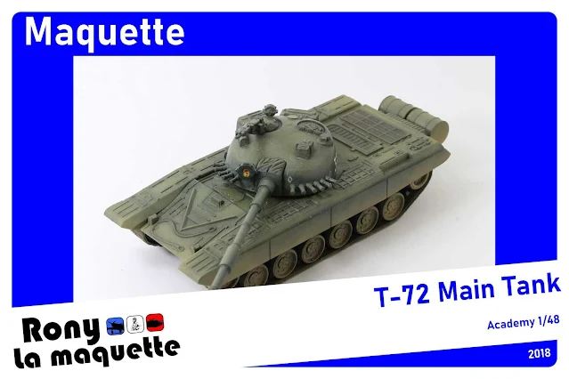 Maquette du char T-72 Academy au 1/48.