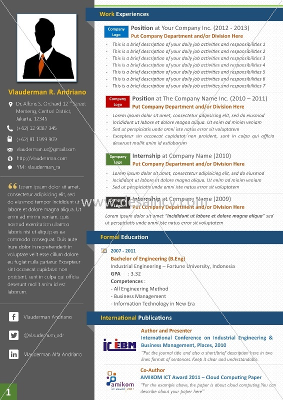 Desain CV Kreatif: Contoh CV Bahasa Inggris