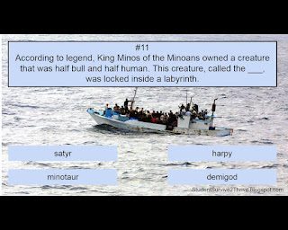 According to legend, King Minos of the Minoans owned a creature that was half bull and half human. This creature, called the ___, was locked inside a labyrinth. Answer choices include: satyr, harpy, minotaur, demigod