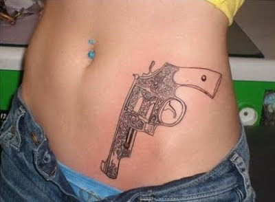 sexy gun tattoos 1 revolver