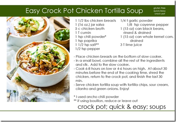 easy crock pot chicken tortilla soup copy