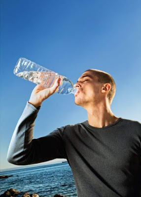 Men drinking water