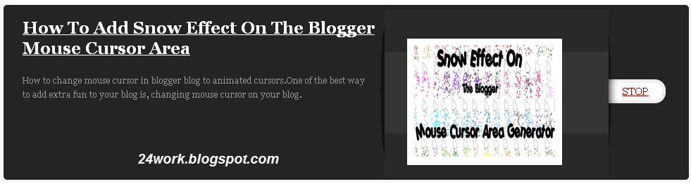 Adding jQuery Posts Slider To Blogger Blog