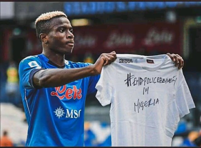 Super Eagles Strikers Paints Italian Serie A with #EndSARS Goals