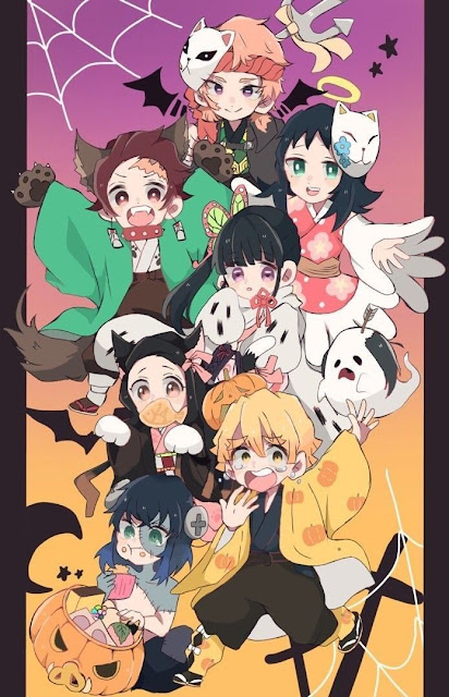 Bộ ảnh Kimetsu no Yaiba phong cách halloween đẹp nhất năm 2020