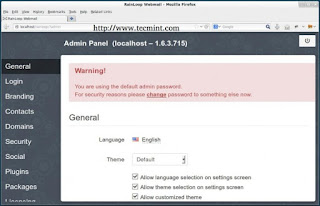 RainLoop Webmail change password