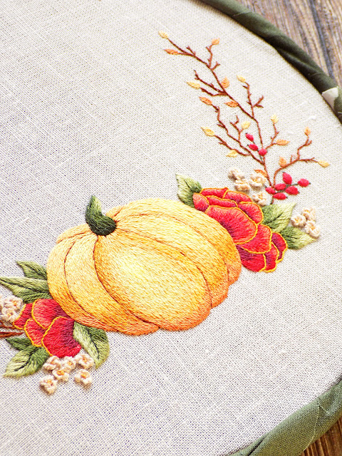 Pumpkin hand embroidery tutorial