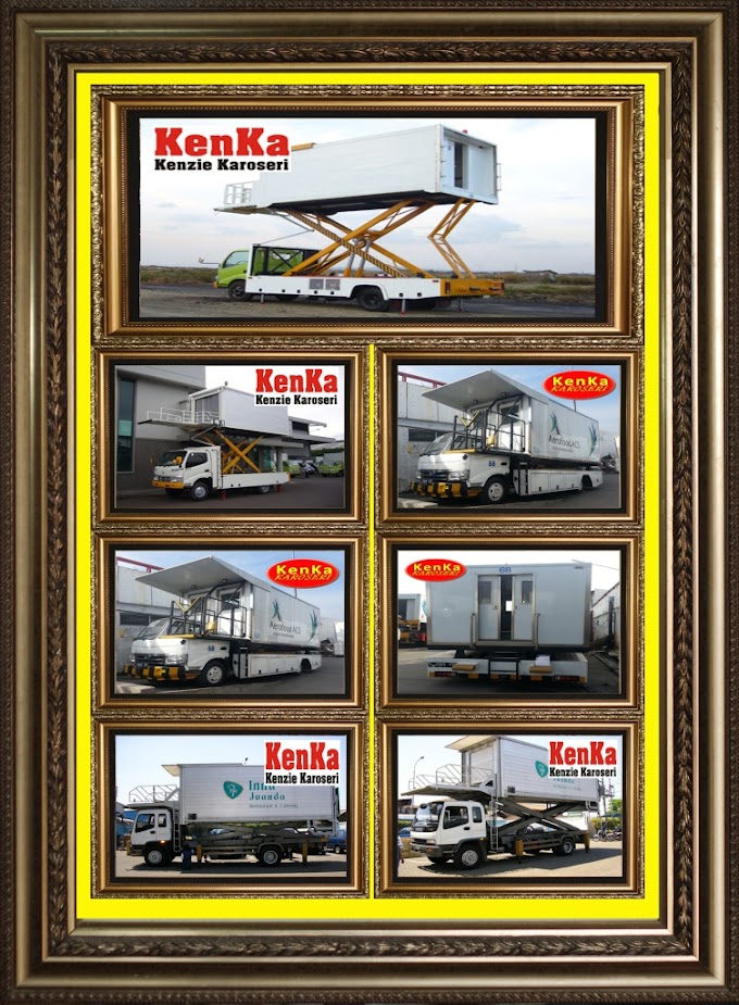 KAROSERI BOX FIBER HYDRAULICK SCISSOR ( Catering Pesawat )