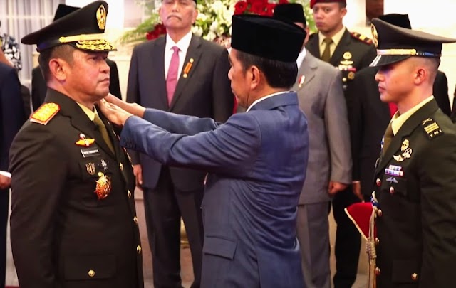 Presiden Jokowi Lantik Menantu Luhut Panjaitan jadi KSAD