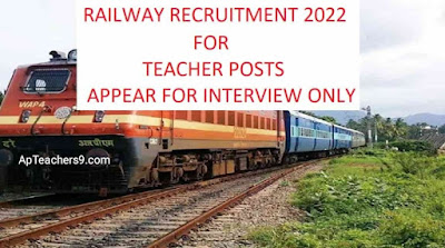 Notification for filling the posts of teachers in Railway School (English Medium)