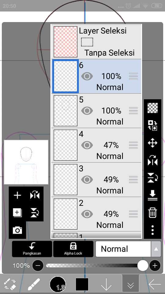 Cara Membuat Sketsa Setengah Badan Ibis Paint X