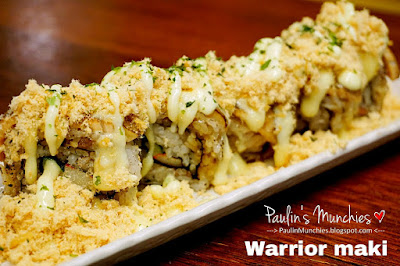 Warrior maki - Salmon Samurai at 100AM Mall Tanjong Pagar - Paulin's Munchies