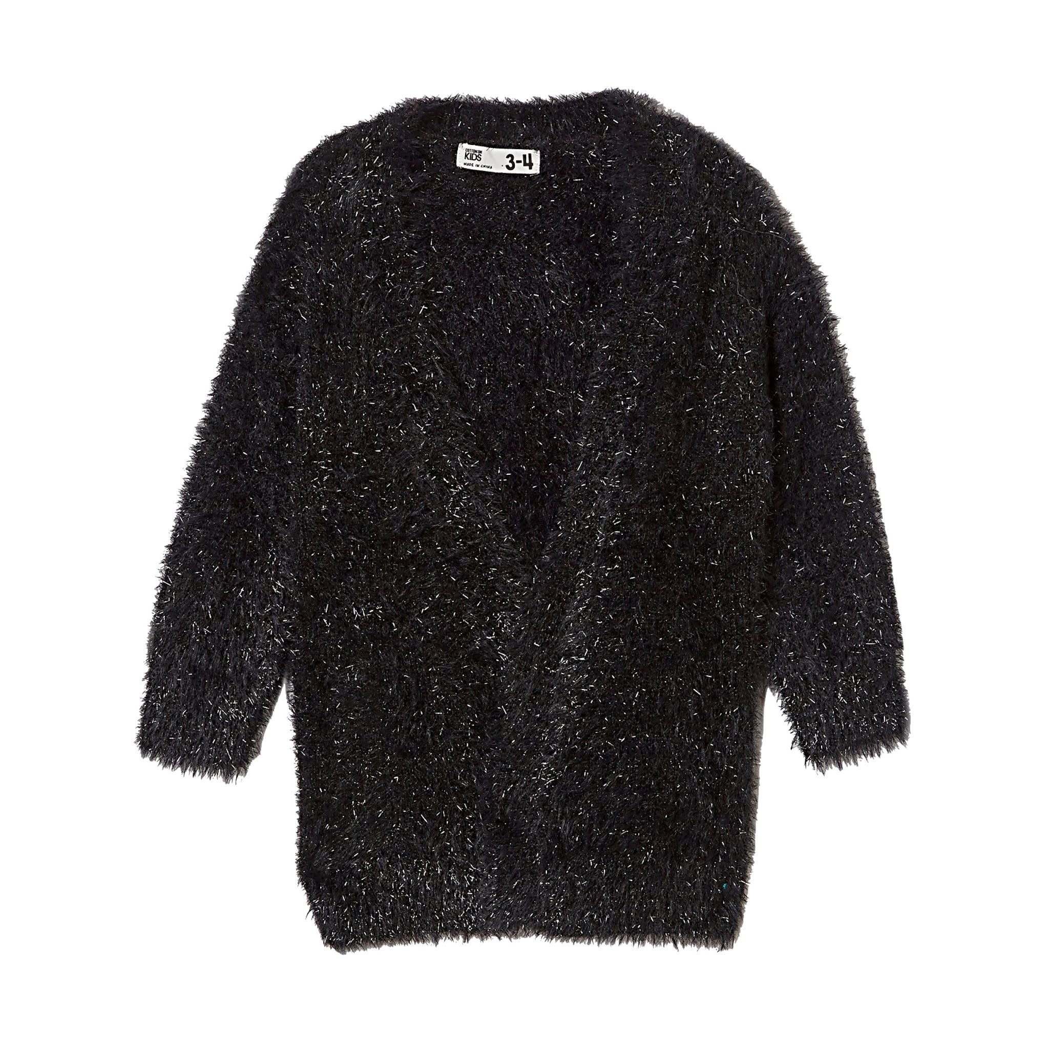 Girls Black Sparkle Cardigan from Cotton On Kids