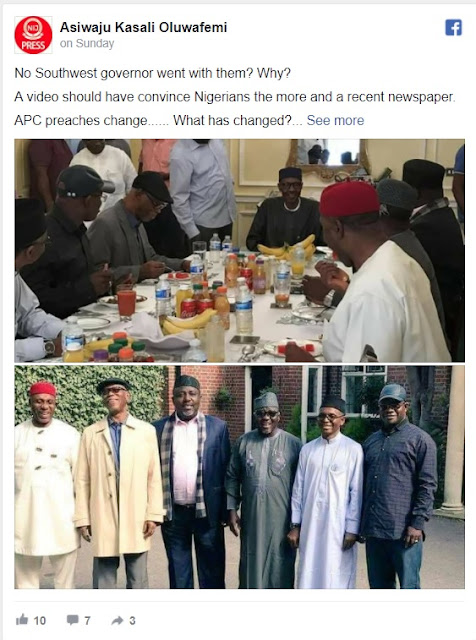 More Photos Of APC Govs Who Visited Buhari In UK ...No Southwest Governor Made The Trip