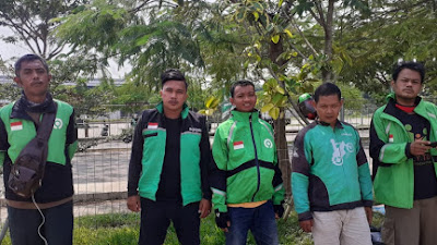 Polres Metro Tangerang Meminta Driver Ojol Patuhi hal Dasar Penyebaran Covid -19