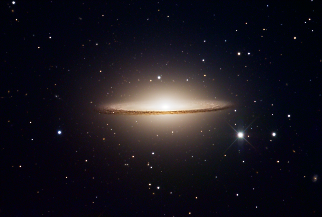 Cahaya lima puluh juta tahun dari Galaxy Sombrero dapat 