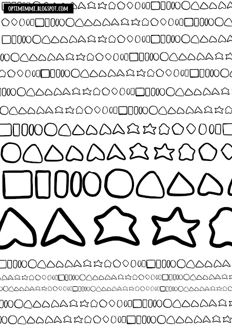 A coloring page of abstract symbols / Värityskuva abstrakteista symboleista