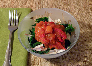 Slow Cooker Pasta Sauce over Chicken and Kale