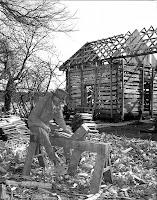 Demonstration of making cypress shingles Kerrville Texas