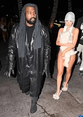 Kanye West's wife Bianca Censori wears nothing but an itty-bitty knit bodysuit