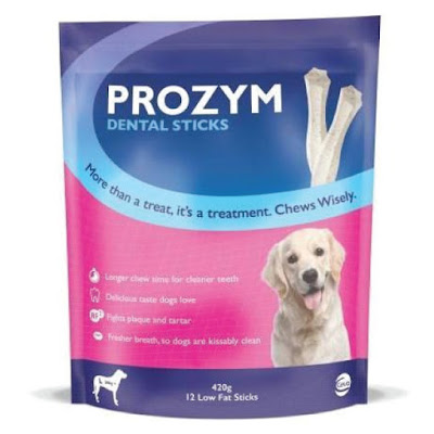 A photo of a pack of Prozym Dental Sticks for Dogs