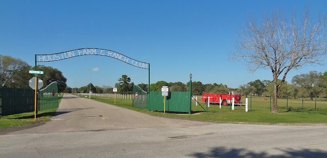 Gate of Houston Farm & Ranch Club on Patterson Road 