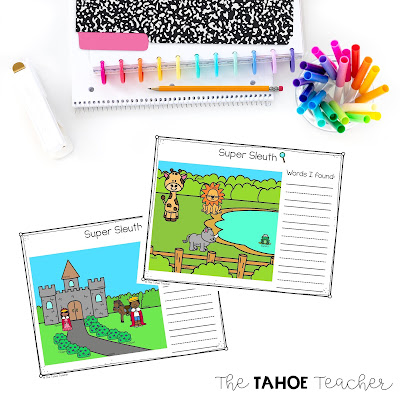 Past tense -ed ending words phonics hidden word games for young readers