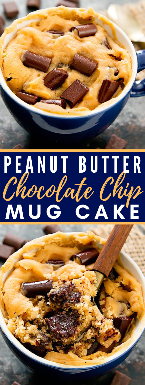 PEANUT BUTTER CHOCOLATE CHIP MUG CAKE #dessert #cookies