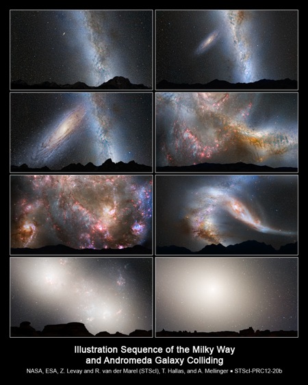 4 Miliar Tahun Mendatang Galaksi Bima Sakti dan Andromeda Akan Bertabrakan