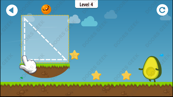 Where's My Avocado? Level 4 Solution, Cheats, Walkthrough, 3 Stars for Android, iPhone, iPad and iPod