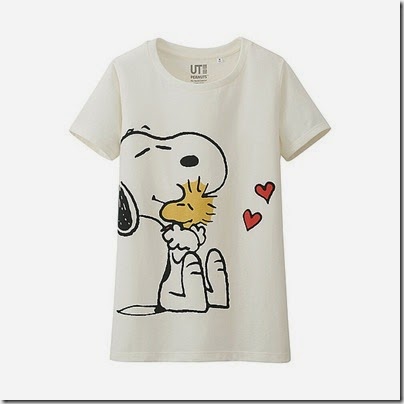 Uniqlo Women Peanuts Crew Neck Short Sleeve T-shirt Off White 05