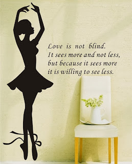 Touching Love Quote - Love is not blind