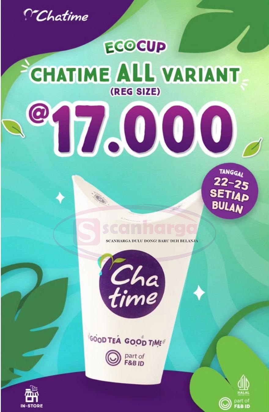 Promo CHATIME ECO CUP Semua Varian Cuma Rp 17.000