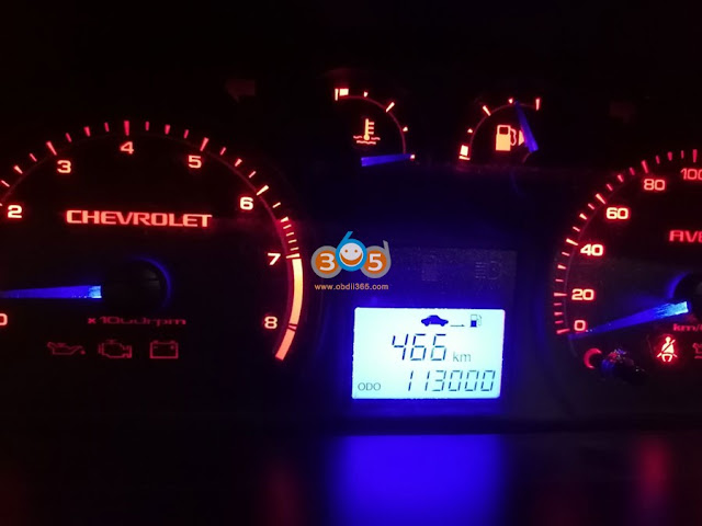 Chevrolet Aveo 93C56 Mileage Correction with iProg 15