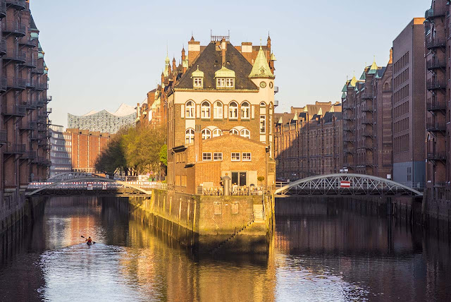 Speicherstadt i Hamburg