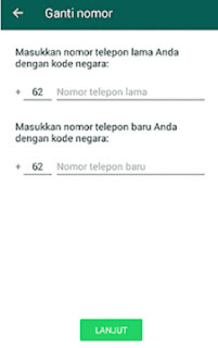 Pemberitahuan ganti nomor whatsapp